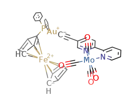 [(η5-C5H5)Fe(η5-C5H4PPh2)Au(CC-2,2'-bipyridyl-5-yl)Mo(CO)4]