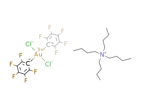 Molecular Structure of 74609-57-7 ([nBuN][(C<sub>6</sub>F<sub>5</sub>)2AuCl<sub>2</sub>])