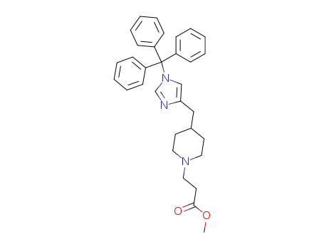 3-[4-(1-trityl-1<i>H</i>-imidazol-4-ylmethyl)-piperidin-1-yl]-propionic acid methyl ester