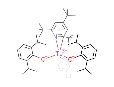 [η(2)(N,C)-2,4,6-NC5Bu(t)3H2]Ta(OC6H3Pr(i)2)2(4-C6H4Cl)