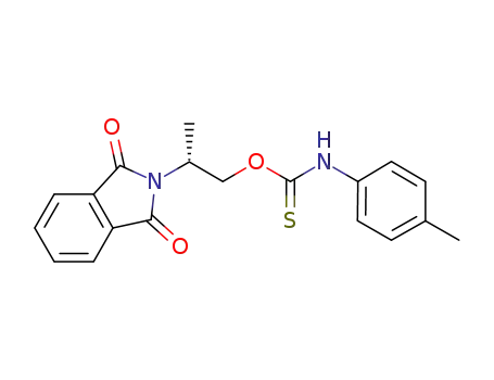 Molecular Structure of 1152595-41-9 (O-[(2R)-2-(1,3-dioxo-1,3-dihydro-2H-isoindol-2-yl)propyl] 4-methylphenylthiocarbamate)