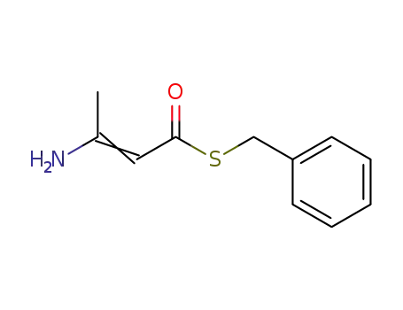 Molecular Structure of 75926-48-6 ((E)-3-Amino-but-2-enethioic acid S-benzyl ester)