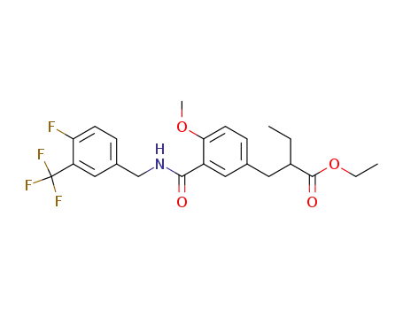 2-[3-(4-fluoro-3-trifluoromethyl-benzylcarbamoyl)-4-methoxy-benzyl]-butyric acid ethyl ester