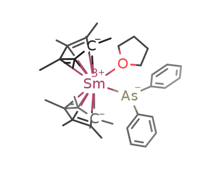 (C<sub>5</sub>(CH<sub>3</sub>)5)2Sm(As(C<sub>6</sub>H<sub>5</sub>)2)(C<sub>4</sub>H<sub>8</sub>O)