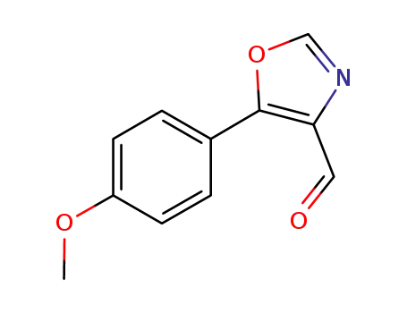 Molecular Structure of 1166384-52-6 (5-(4-methoxyphenyl)oxazole-4-carboxaldehyde)