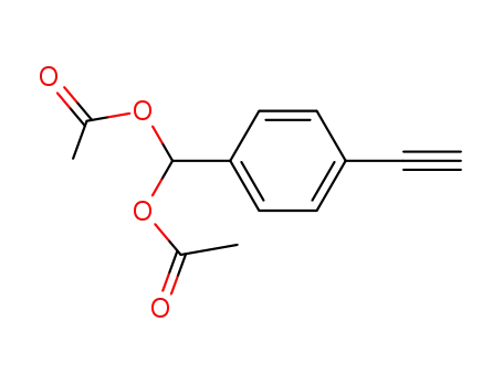 Molecular Structure of 380498-43-1 (acetic acid acetoxy-(4-ethynyl-phenyl)-methyl ester)