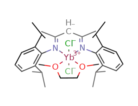 [N,N-2,6-diisopropylphenyl-2,4-pentanediimine<sup>(1-)</sup>]YbCl<sub>2</sub>(DME)