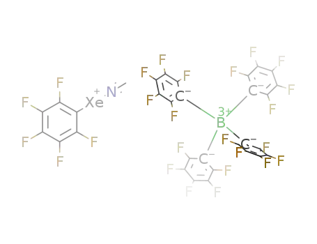 [(C<sub>6</sub>F<sub>5</sub>)Xe(acetonitrile)]B(C<sub>6</sub>F<sub>5</sub>)4