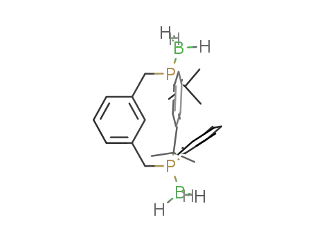 C<sub>6</sub>H<sub>4</sub>(CH<sub>2</sub>P(C<sub>6</sub>H<sub>5</sub>)(C(CH<sub>3</sub>)3)BH<sub>3</sub>)2