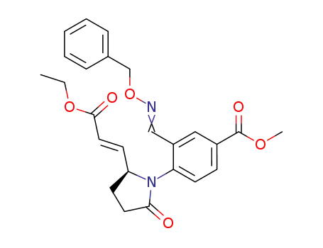 3-(Benzyloxyimino-methyl)-4-[(S)-2-((E)-2-ethoxycarbonyl-vinyl)-5-oxo-pyrrolidin-1-yl]-benzoic acid methyl ester