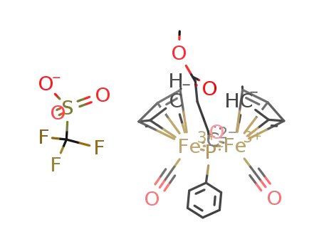 cis-[(C5H5)2Fe2(CO)2(μ-CO)(μ-PPhCH2CH2CO2Me)](O3SCF3)