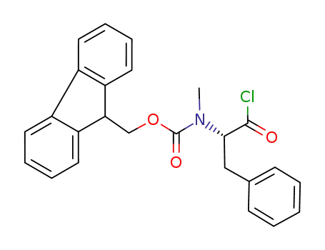 Molecular Structure of 160617-40-3 (Carbamic acid, [(1S)-2-chloro-2-oxo-1-(phenylmethyl)ethyl]methyl-,
9H-fluoren-9-ylmethyl ester)