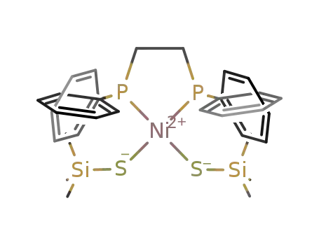 Molecular Structure of 379262-18-7 (Ni(SSiMe<sub>3</sub>)2(1,2-diphenylphosphino)ethane))