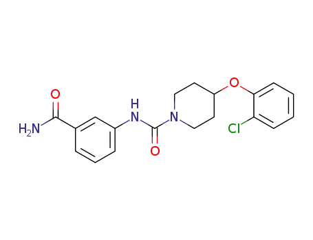4-(2-chlorophenoxy)-N-(3-(methylcarbamoyl)-phenyl)piperidine-1-carboxamide