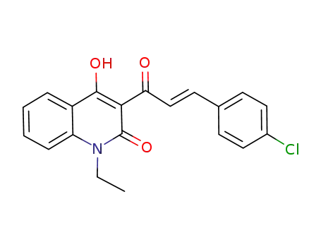 (2E)-1-(1-ethyl-4-hydroxyquinolin-2(1H)-one-3-yl)-3-(4-chlorophenyl)-2-propen-1-one