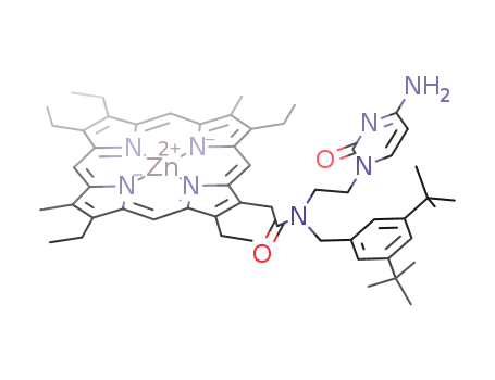 [((NCC(CH<sub>3</sub>)C(C<sub>2</sub>H<sub>5</sub>)CCH)2(NCC(CH<sub>2</sub>CON(CH<sub>2</sub>C<sub>6</sub>H<sub>3</sub>(C(CH<sub>3</sub>)3)2)C<sub>2</sub>H<sub>4</sub>NC(O)NC(NH<sub>2</sub>)CHCH)C(C<sub>2</sub>H<sub>5</sub>)CCH)(NCC(C<sub>2</sub>H<sub>5</sub>)C(C<sub>2</sub>H<sub>5</sub>)CCH))Zn]