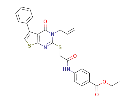 ethyl 4-(2-(3-allyl-3,4-dihydro-4-oxo-5-phenylthieno[2,3-d]pyrimidin-2-ylthio)acetamido)benzoate