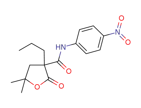 5,5-dimethyl-N-(p-nitrophenyl)-2-oxo-3-propyltetrahydrofuran-3-carboxamide