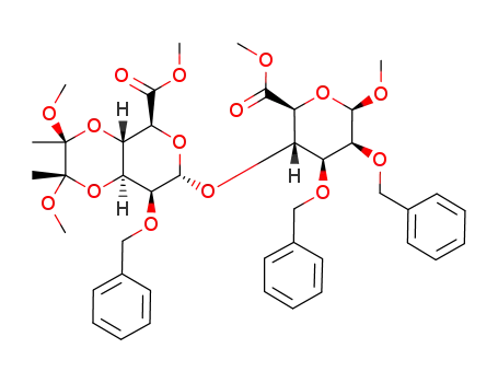 methyl 2,3-di-O-benzyl-4-O-[methyl (ethyl 2-O-benzyl-3,4-O-[2',3'-dimethoxybutane-2',3'-diyl]-α-D-mannopyranosyluronate)]-β-D-mannopyranosyluronate