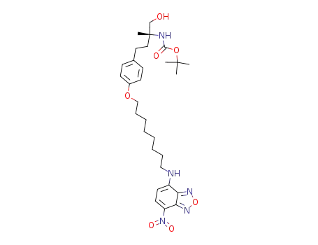Carbamic acid,
[(1R)-1-(hydroxymethyl)-1-methyl-3-[4-[[8-[(7-nitro-2,1,3-benzoxadiazol-
4-yl)amino]octyl]oxy]phenyl]propyl]-, 1,1-dimethylethyl ester
