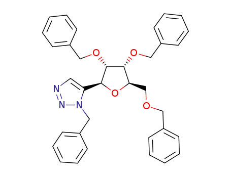 1-benzyl-5-(2,3,5-tri-O-benzyl-β-D-ribofuranosyl)-1,2,3-triazole