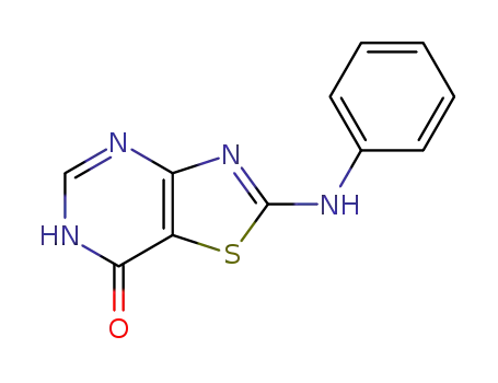 Molecular Structure of 14998-02-8 (2-anilino[1,3]thiazolo[4,5-d]pyrimidin-7(6H)-one)