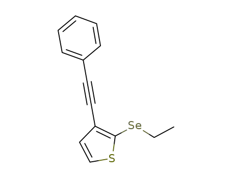 Molecular Structure of 1218795-44-8 (2-(ethylselenyl)-3-(phenylethynyl)-thiophene)