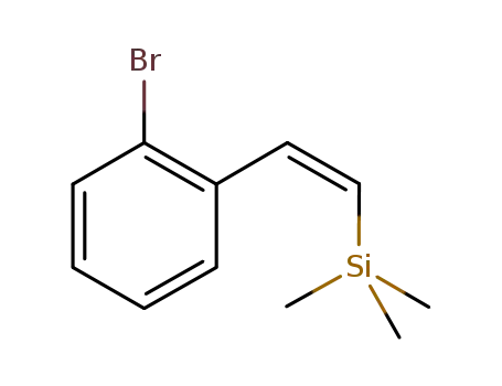 Molecular Structure of 141381-28-4 (Silane, [2-(2-bromophenyl)ethenyl]trimethyl-, (Z)-)