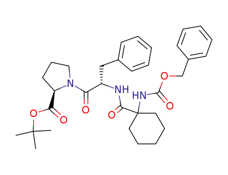 Molecular Structure of 561039-31-4 (D-Proline,
1-[[(phenylmethoxy)carbonyl]amino]cyclohexanecarbonyl-L-phenylalanyl-
, 1,1-dimethylethyl ester)
