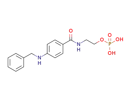 Molecular Structure of 1191406-78-6 (N-(4-(N-benzylamino)benzoyl)-2-aminoethyl phosphate)