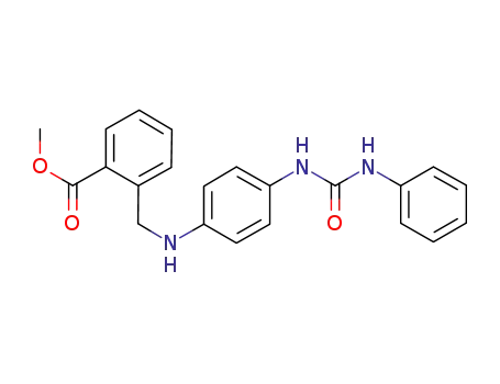 Molecular Structure of 1173492-86-8 (2-{[4-(3-phenylureido)phenylamino]methyl}-benzoic acid methyl ester)