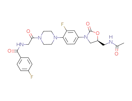 (S)-N-[[3-[3-fluoro-4-[4-[2-(4-fluorobenzamido)acetyl]piperazin-1-yl]phenyl]-2-oxo-5-oxazolidinyl]methyl]acetamide