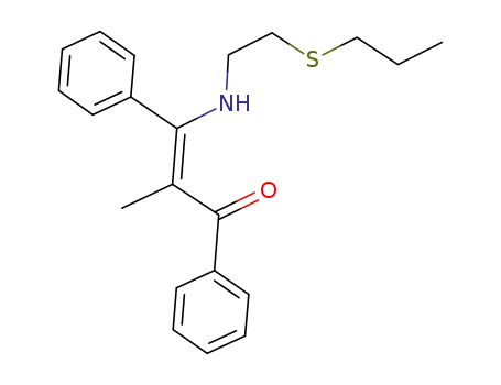 (Z)-2-methyl-1,3-diphenyl-3-(2-(propylthio)ethylamino)prop-2-en-1-one