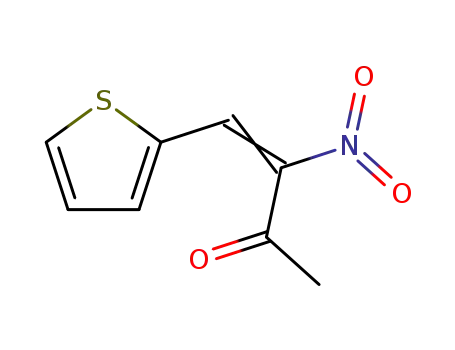 Molecular Structure of 65601-76-5 (3-Buten-2-one, 3-nitro-4-(2-thienyl)-)