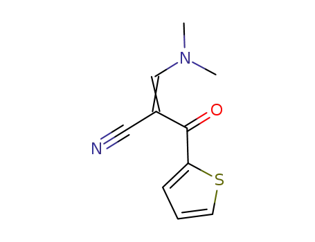 Molecular Structure of 52200-22-3 (2-[(DIMETHYLAMINO)METHYLENE]-3-OXO-3-(2-THIENYL)PROPANENITRILE)