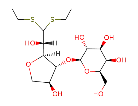 Molecular Structure of 109454-75-3 (β-D-galactopyranosyl-(1->4)-3,6-anhydro-L-galactose diethyl dithioacetal)