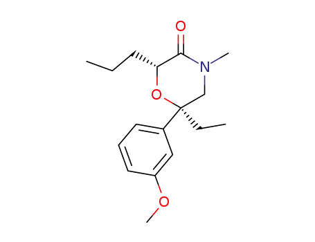 6-ethyl-6-(3-methoxy-phenyl)-4-methyl-2-propyl-morpholin-3-one