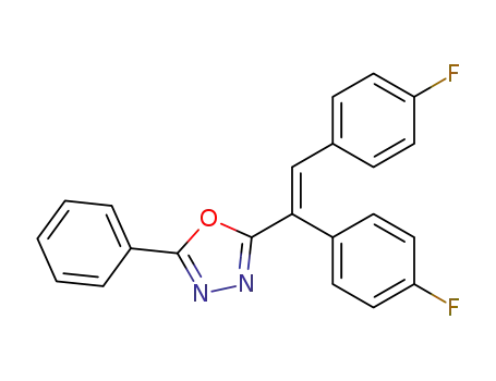 (E)-2-[1,2-bis(4-fluorophenyl)vinyl]-5-phenyl-1,3,4-oxadiazole