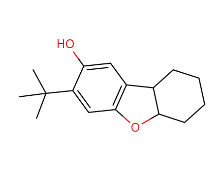 Molecular Structure of 1229193-44-5 (2-Dibenzofuranol, 3-(1,1-dimethylethyl)-5a,6,7,8,9,9a-hexahydro-)