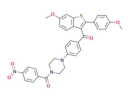 Piperazine,
1-[4-[[6-methoxy-2-(4-methoxyphenyl)benzo[b]thien-3-yl]carbonyl]phenyl]
-4-(4-nitrobenzoyl)-