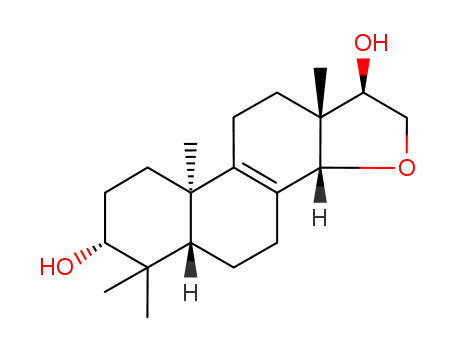 Molecular Structure of 1188281-98-2 (ent-14,16-Epoxy-8-pimarene-3,15-diol)