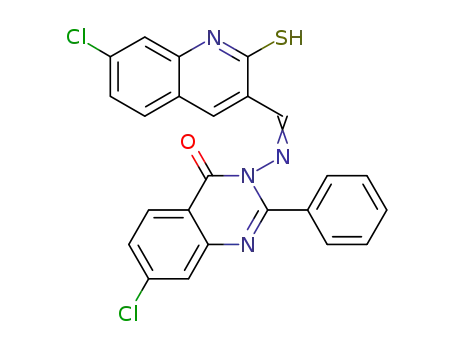 7-chloro-3-{[(7-chloro-2-mercaptoquinolin-3-yl)methylene]amino}-2-phenylquinazolin-4(3H)-one