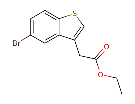 Molecular Structure of 17266-44-3 (Ethyl 2-(5-bromobenzo[b]thiophen-3-yl)acetate)