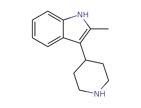 Molecular Structure of 65347-61-7 (4-(2-METHYL-3-INDOLYL)PIPERIDINE)