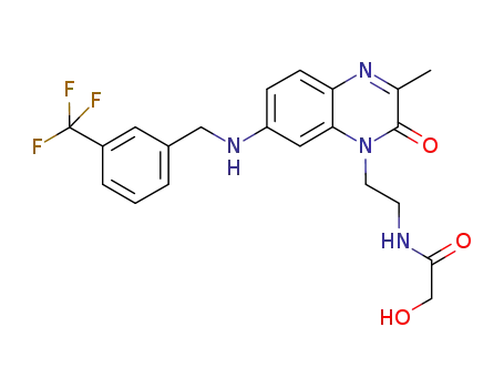 Molecular Structure of 1018675-35-8 (Acetamide, 2-hydroxy-N-[2-[3-methyl-2-oxo-7-[[[3-(trifluoromethyl)phenyl]methyl]amino]-1(2H)-quinoxalinyl]ethyl]-)