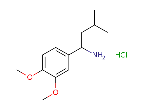 Molecular Structure of 390815-32-4 (Benzenemethanamine, 3,4-dimethoxy-a-(2-methylpropyl)-,
hydrochloride)
