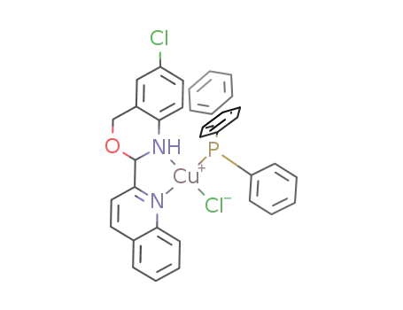 Cu(C<sub>9</sub>H<sub>6</sub>NCHOCH<sub>2</sub>C<sub>6</sub>H<sub>3</sub>ClNH)(P(C<sub>6</sub>H<sub>5</sub>)3)Cl