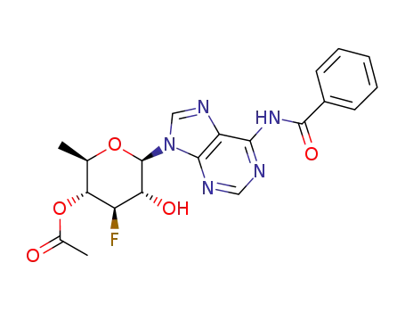 9-(4-O-acetyl-3,6-dideoxy-3-fluoro-β-D-glucopyranosyl)-N6-benzoyladenine