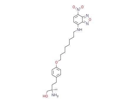 (R)-2-Amino-2-methyl-4-{4-[8-(7-nitro-benzo[1,2,5]oxadiazol-4-ylamino)-octyloxy]-phenyl}-butan-1-ol