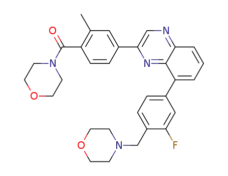 {4-[8-(3-fluoro-4-morpholin-4-ylmethyl-phenyl)-quinoxalin-2-yl]-2-methyl-phenyl}-morpholin-4-yl-methanone